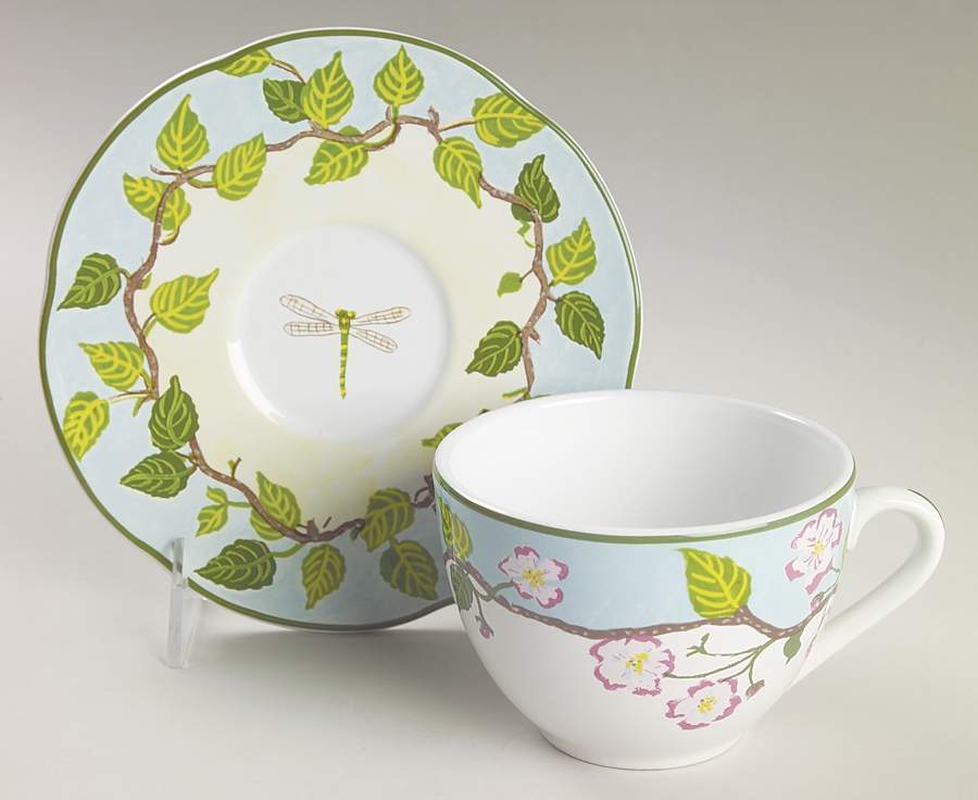 Robin's Nest Flat Cup & Saucer Set by Essex Collection-1
