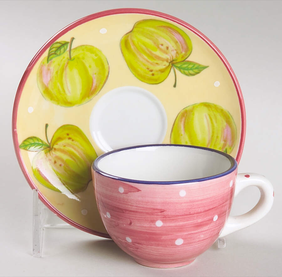 Fruit Punch Flat Demitasse Cup & Saucer Set by Essex Collection-1