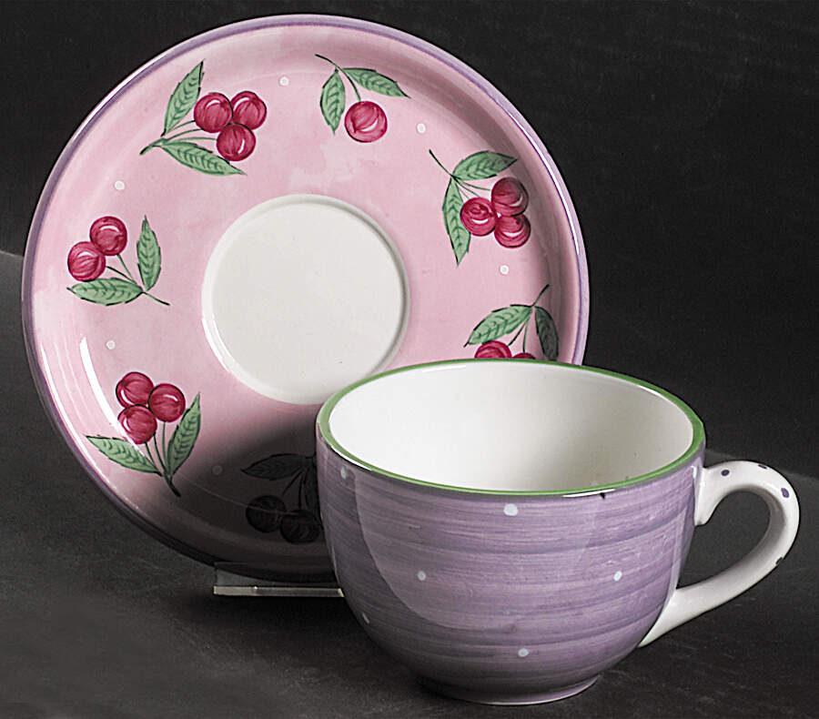 Fruit Punch Jumbo Cup & Saucer Set by Essex Collection-1