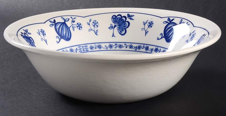Blue Onion 8" Round Vegetable Bowl by English Ironstone Tableware-1