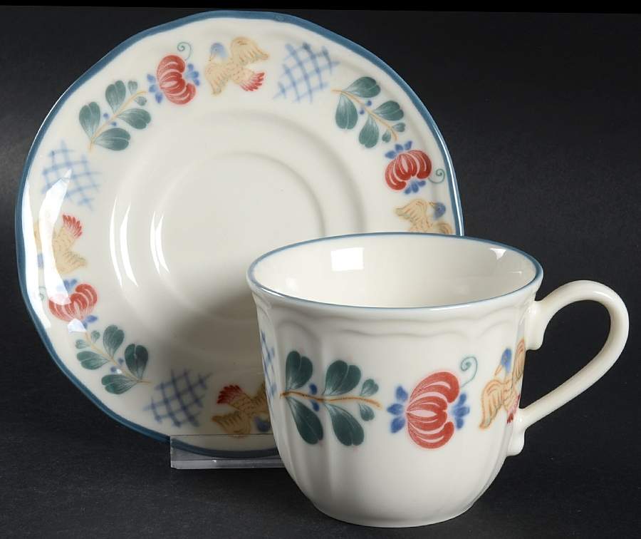 Morning Song Flat Cup & Saucer Set by Epoch-1
