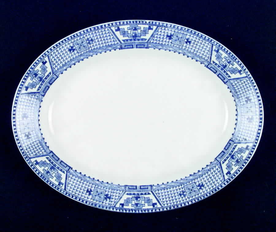 Stone Ledge 12" Oval Serving Platter by J & G Meakin-1