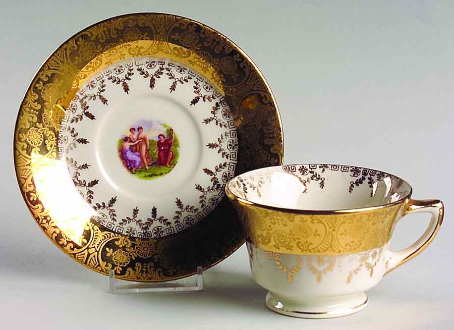 EWD3 Footed Cup & Saucer Set by Edgewood-1