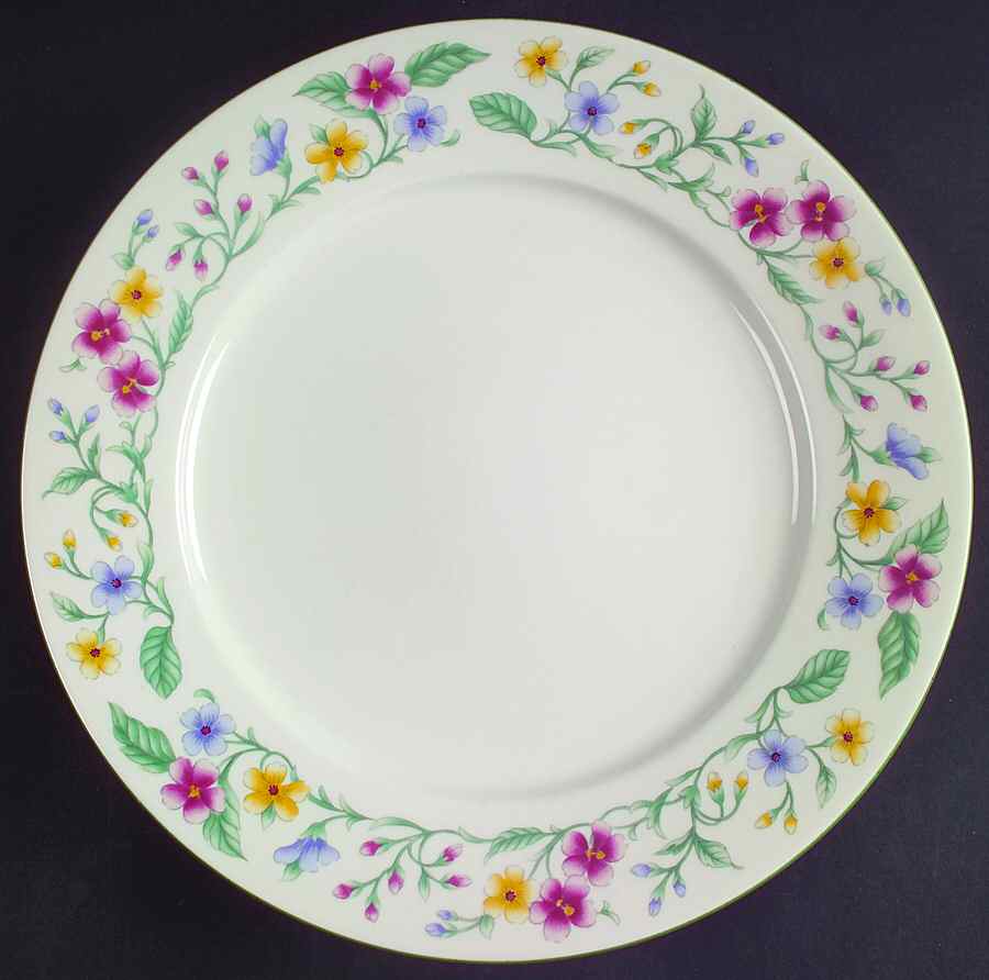 Caprice (Green Trim) Dinner Plate by Excel-1