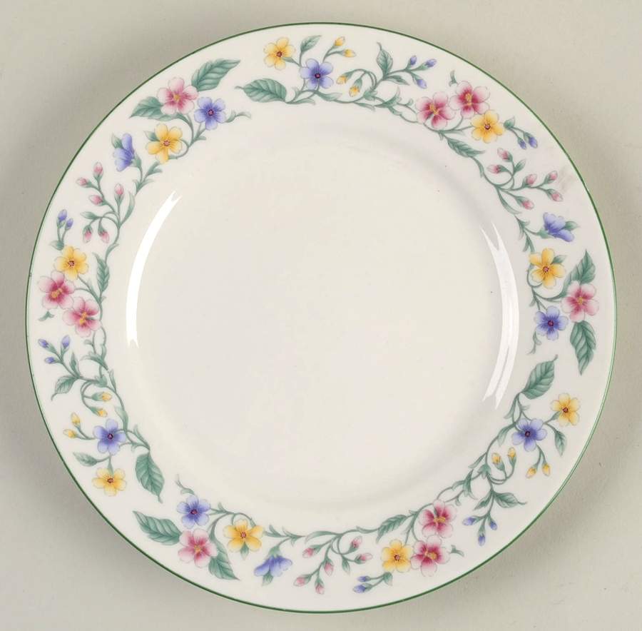 Caprice (Green Trim) Salad Plate by Excel-1