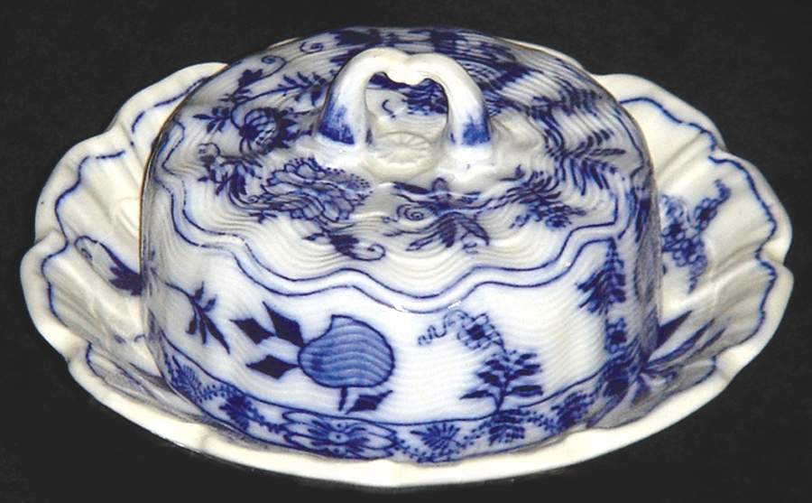 Meissen (Scalloped) Round Covered Butter by Brown, Westhead & Moore-1