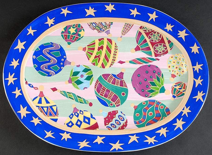 Kaleidoscope 15" Oval Serving Platter by Essex Collection-1