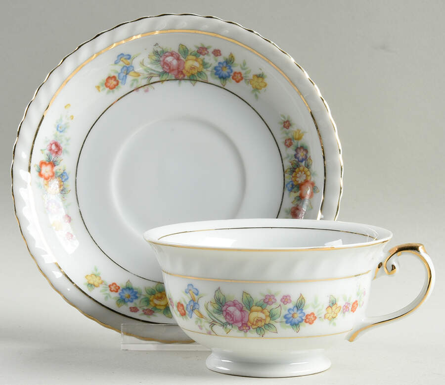 EEC3 Footed Cup & Saucer Set by Empire China-1