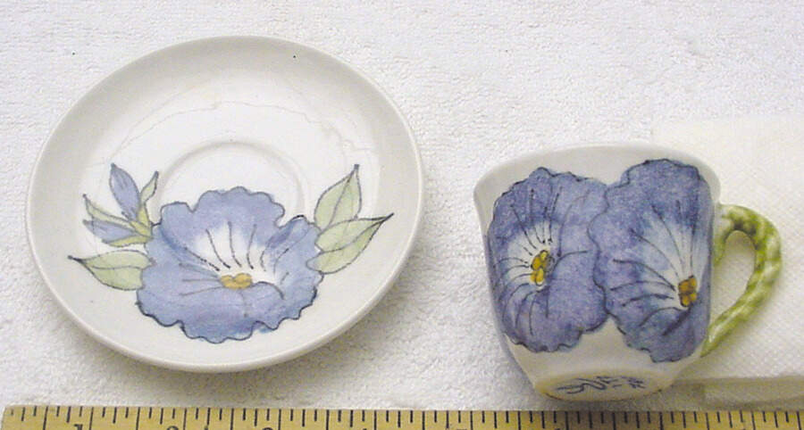 785BV Flat Demitasse Cup & Saucer Set by Ernestine-1