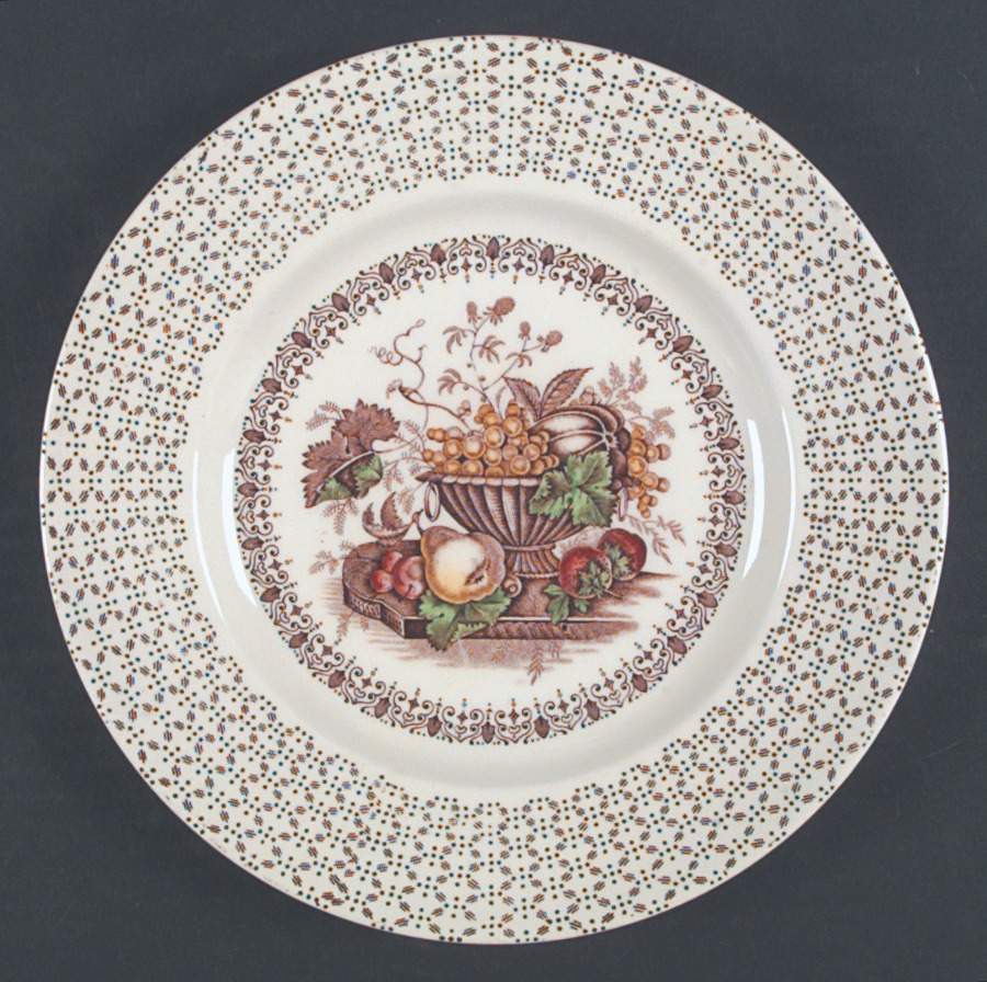 Beverly Brown Multicolor Luncheon Plate by Empire Porcelain -1
