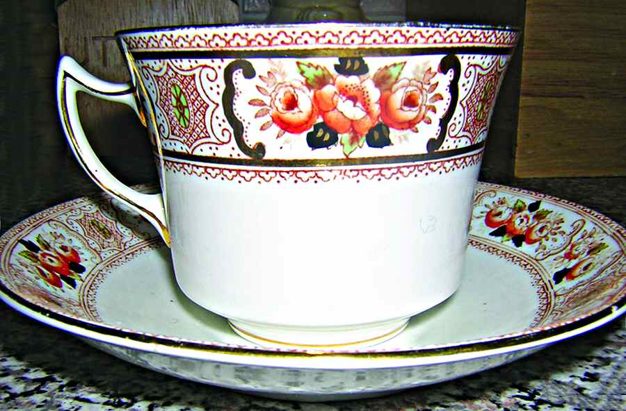 Enfield Footed Cup & Saucer Set by Samuel Radford-1