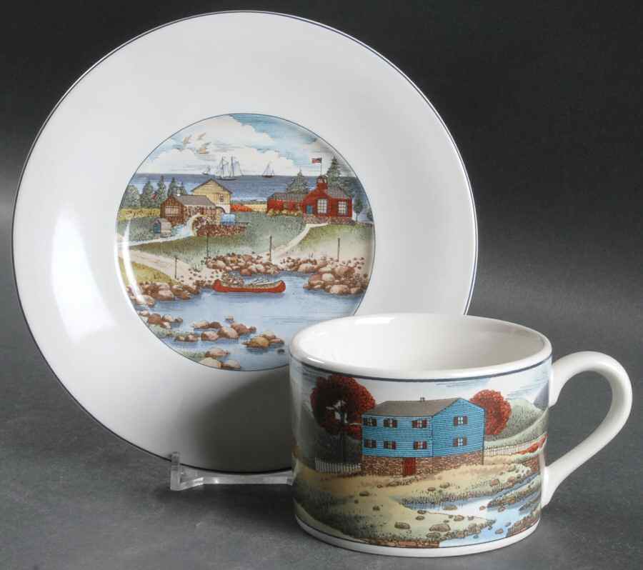 Pioneer Bay Flat Cup & Saucer Set by Epoch-1