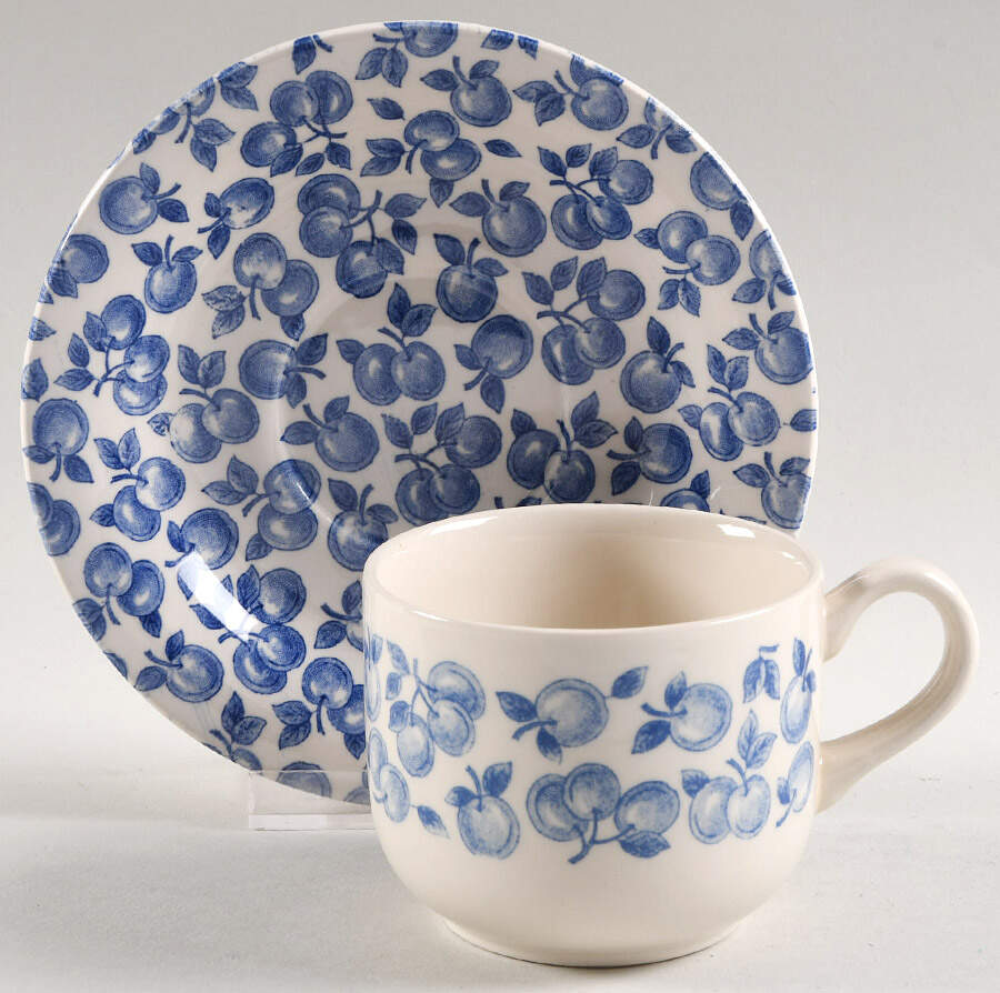 Eit20 Blue Footed Cup & Saucer Set by English Ironstone Tableware-1