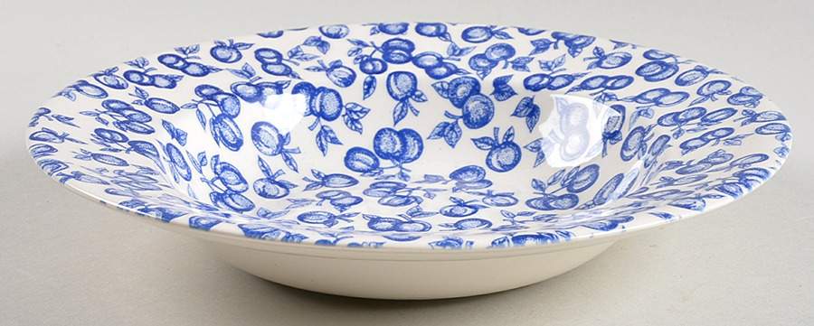 Eit20 Blue Rim Soup Bowl by English Ironstone Tableware-1