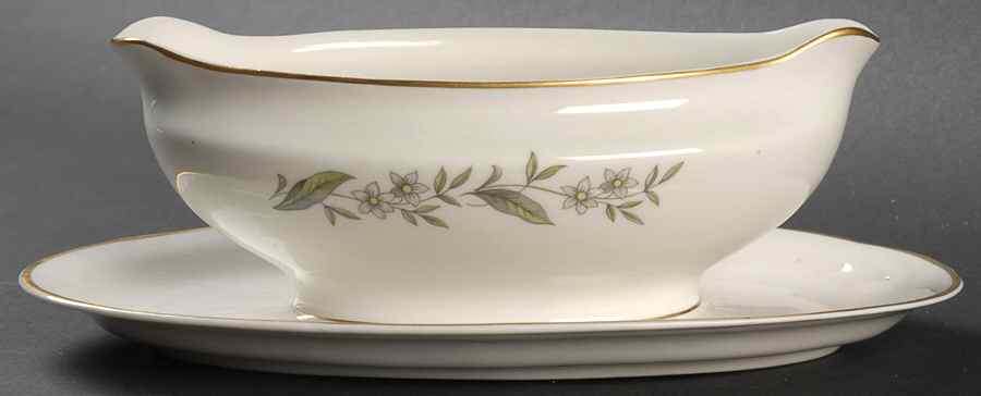 EMB56 Gravy Boat with Attached Underplate by Embassy (American)-1