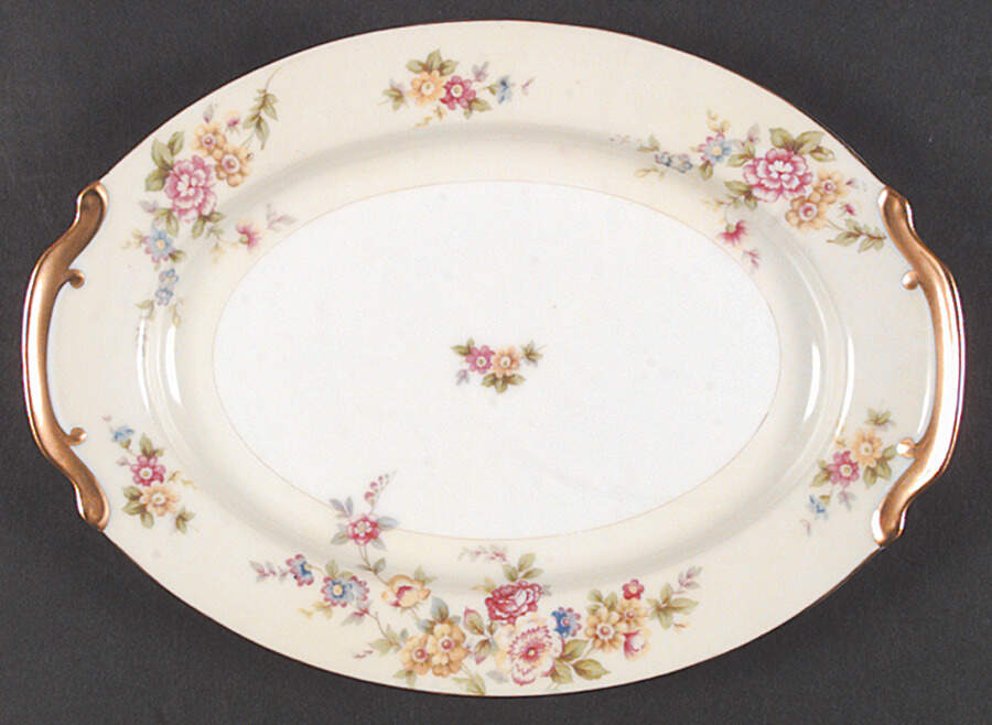 EMP64 11" Oval Serving Platter by Empress (Japan)-1