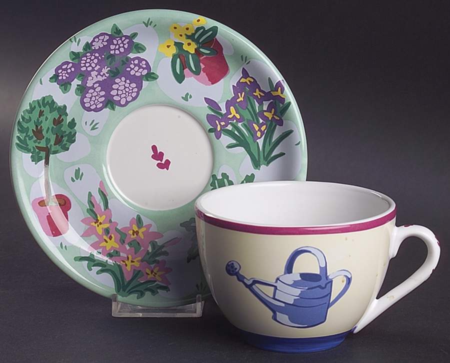Garden Party Flat Cup & Saucer Set by Essex Collection-1