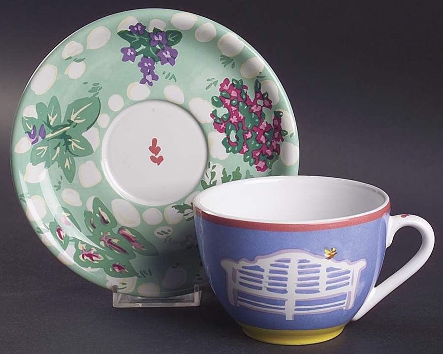 Garden Party Flat Cup & Saucer Set by Essex Collection-1