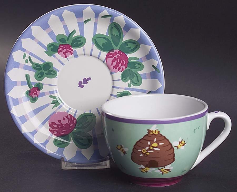 Garden Party Flat Cup & Saucer Set by Essex Collection-1