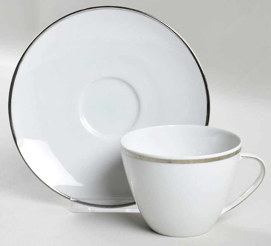 ERK1 Flat Cup & Saucer Set by Erika Porzellan-1