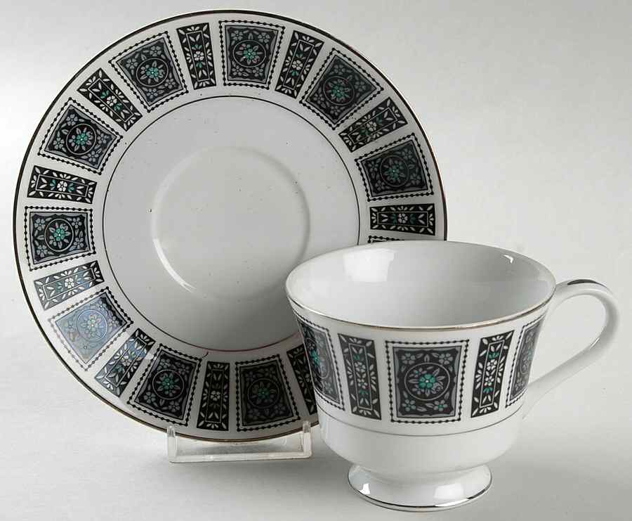 Blenheim Footed Cup & Saucer Set by Excellency-1