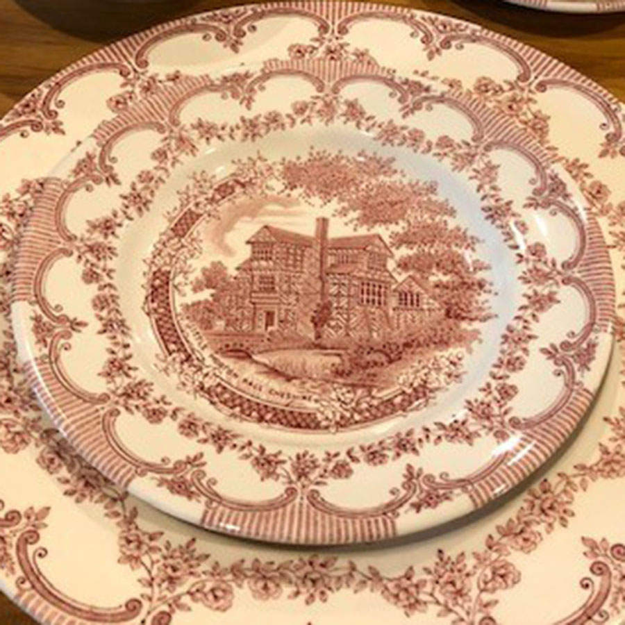EIT8 Red Bread & Butter Plate by English Ironstone Tableware-1
