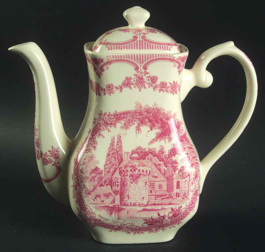 EIT8 Red Coffee Pot & Lid by English Ironstone Tableware-1