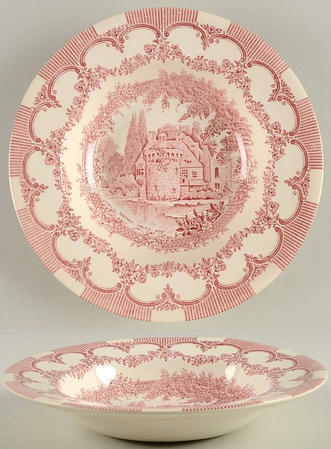 EIT8 Red Rim Soup Bowl by English Ironstone Tableware-1