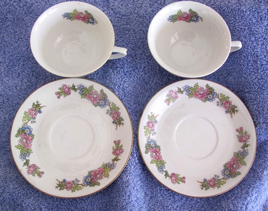 EMB59 Footed Cup & Saucer Set by Embassy (American)-1
