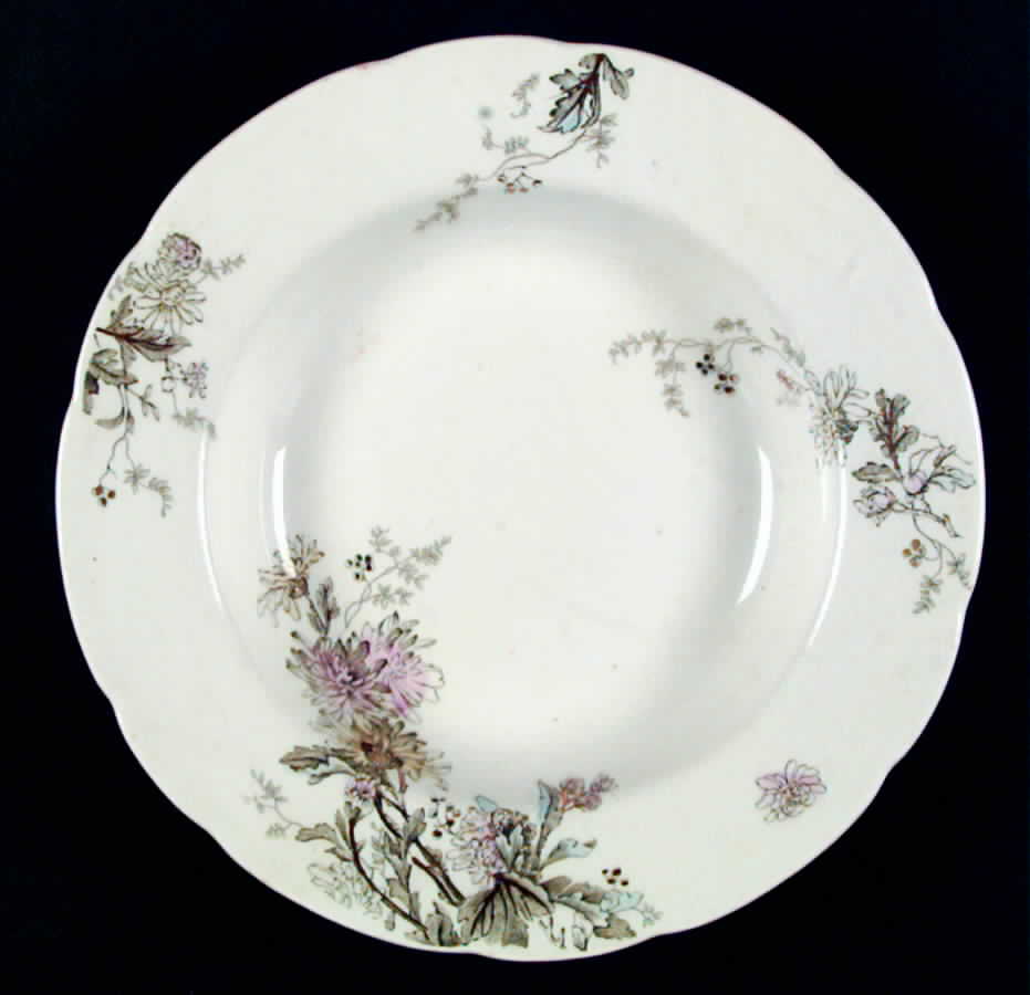 Chrysanthemum Rim Soup Bowl by John Edwards-1