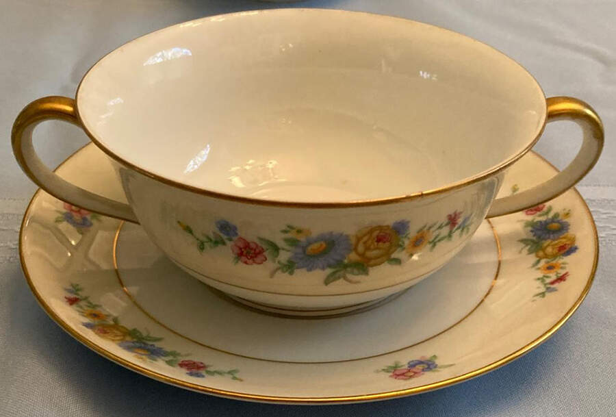 ESC94 Cream Soup Bowl & Saucer Set by Eschenbach-1