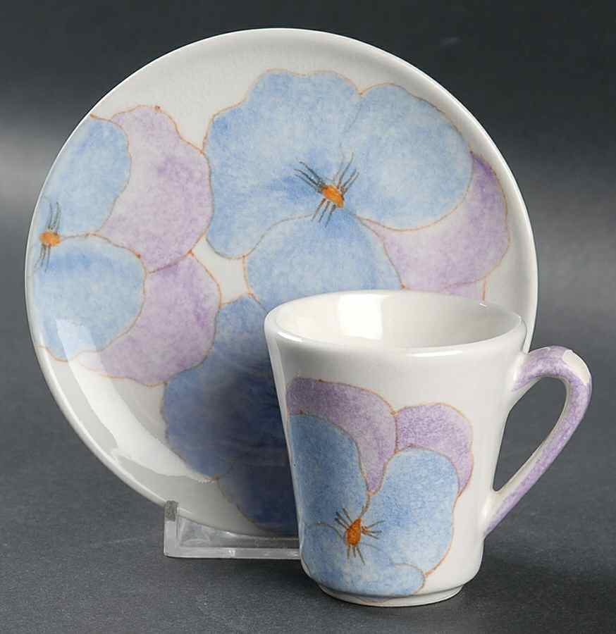 267L Flat Demitasse Cup & Saucer Set by Ernestine-1