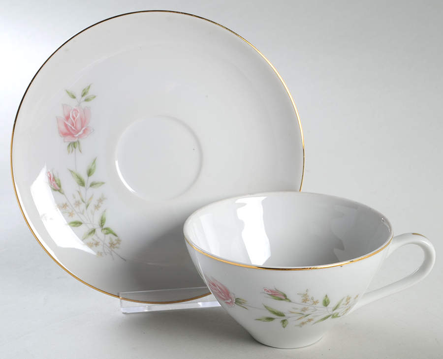 1203 Flat Cup & Saucer Set by Ekco-1