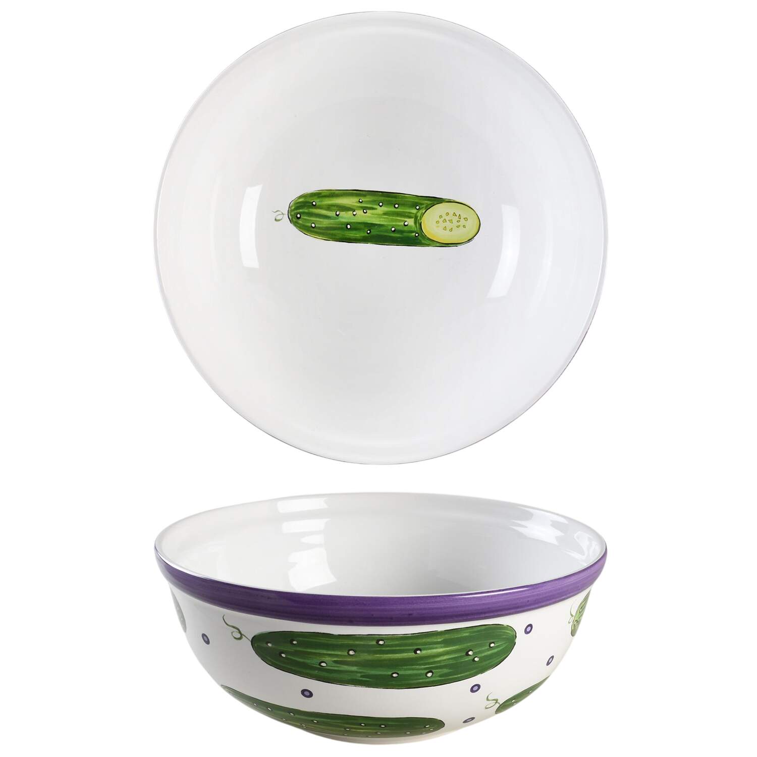 Vegging Out 11" Large Salad Serving Bowl by Essex Collection-1