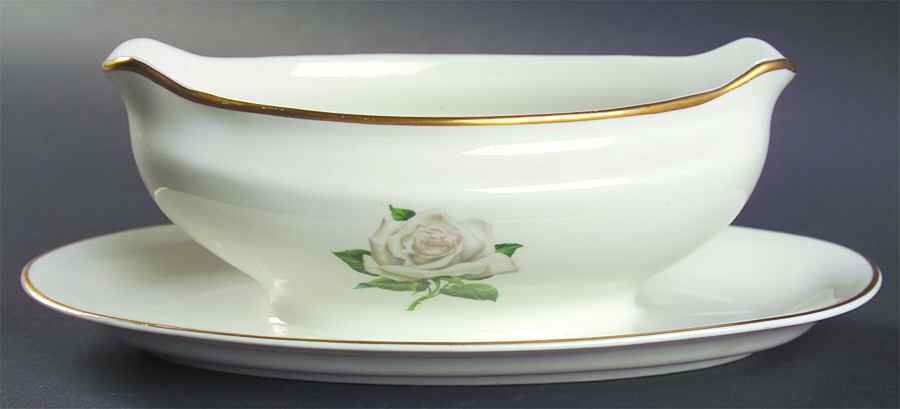 EMB67 Gravy Boat with Attached Underplate by Embassy (American)-1