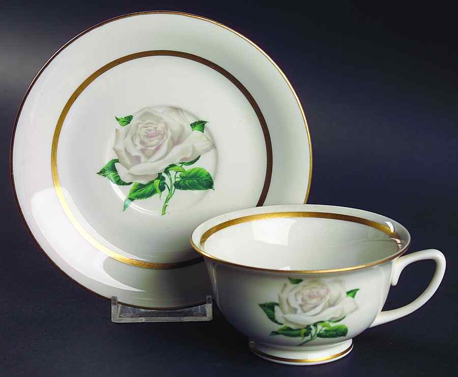 EMB67 Footed Cup & Saucer Set by Embassy (American)-1