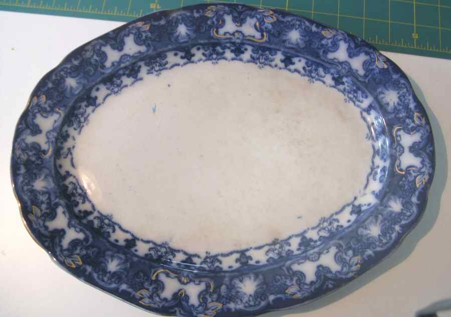 Watteau 14" Oval Serving Platter by Edge Malkin-1