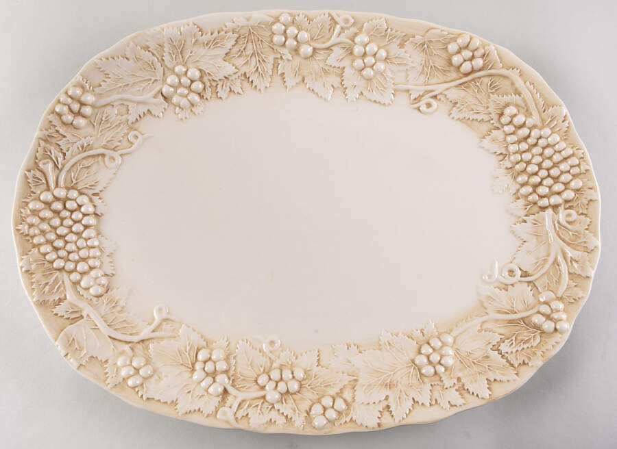 Vineyard 18" Oval Serving Platter by Euro Ceramica-1