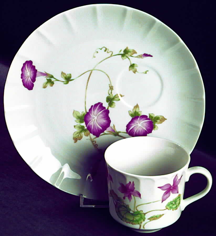 Morning Glory Snack Plate & Cup Set by Erphila-1