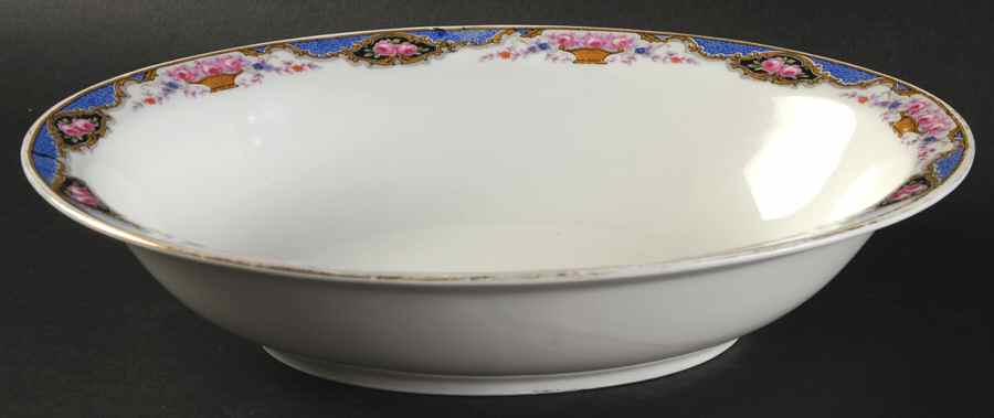7576 (No Verge, White) 10" Oval Vegetable Bowl by Edelstein-1