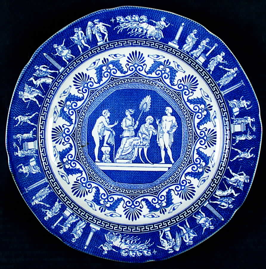 Greek Revival Dinner Plate by England-1