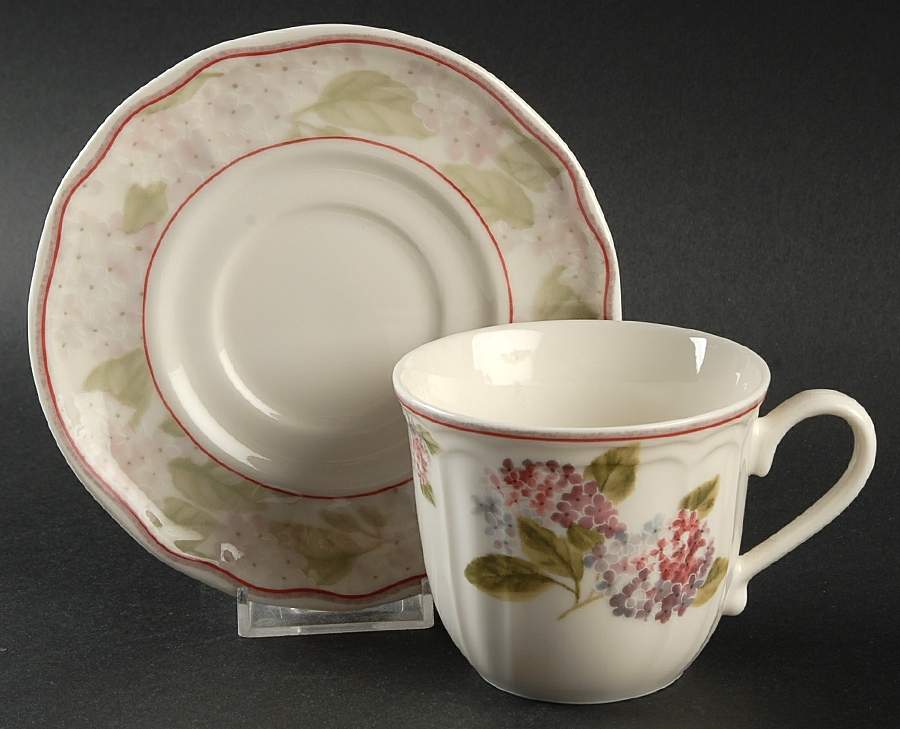 Summer Bouquet Flat Cup & Saucer Set by Epoch-1
