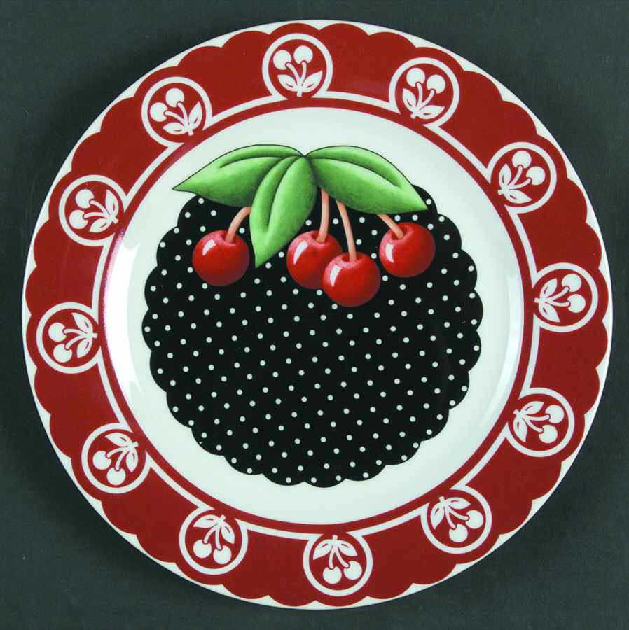 Cherry Cameo Salad Plate by Mary Engelbreit-1