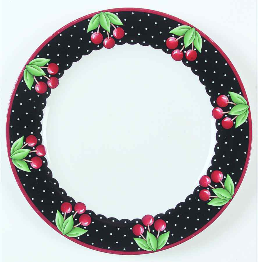 Cherry Cameo Dinner Plate by Mary Engelbreit-1