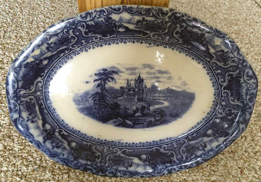 Watteau 12" Oval Serving Platter by Staffordshire-1