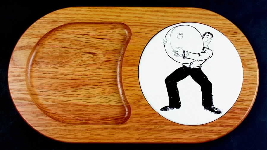Le Bar Wood Oval Snack Tray by Epoch-1