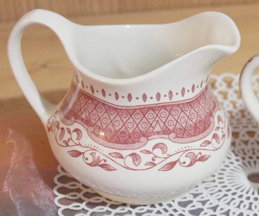 Pink Lace Creamer by English Ironstone Tableware-1