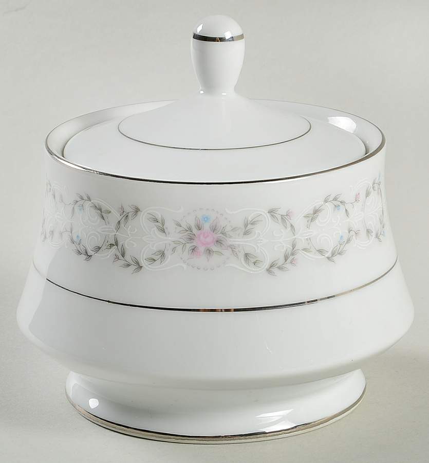 Lasting Rose Sugar Bowl & Lid by Everbrite (Japan)-1