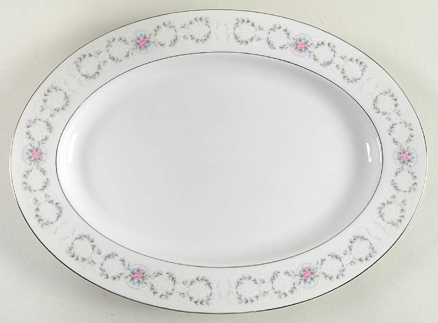 Lasting Rose 12" Oval Serving Platter by Everbrite (Japan)-1