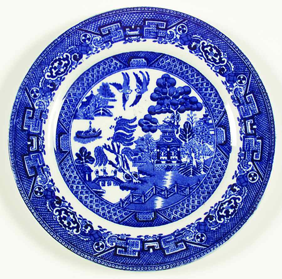 Willow(Smooth) Salad Plate by England-1